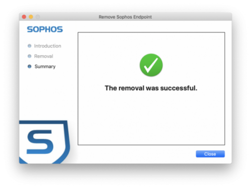 sophos uninstall