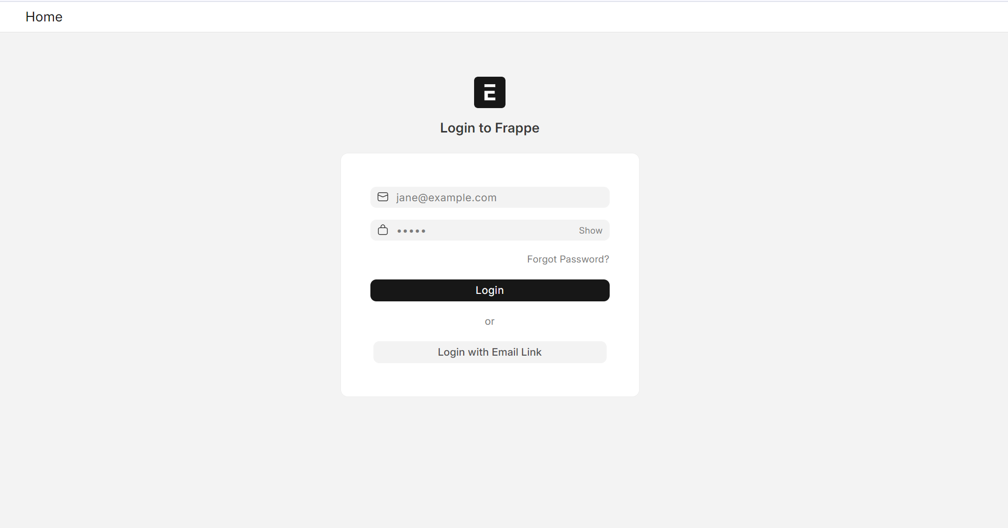 ERPNext Login